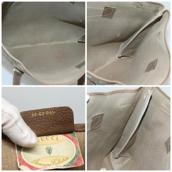 GUCCI GG Supreme Tote Bag PVC Beige Gold 39 02 061 Auth ep9449 - Picture 15 of 16